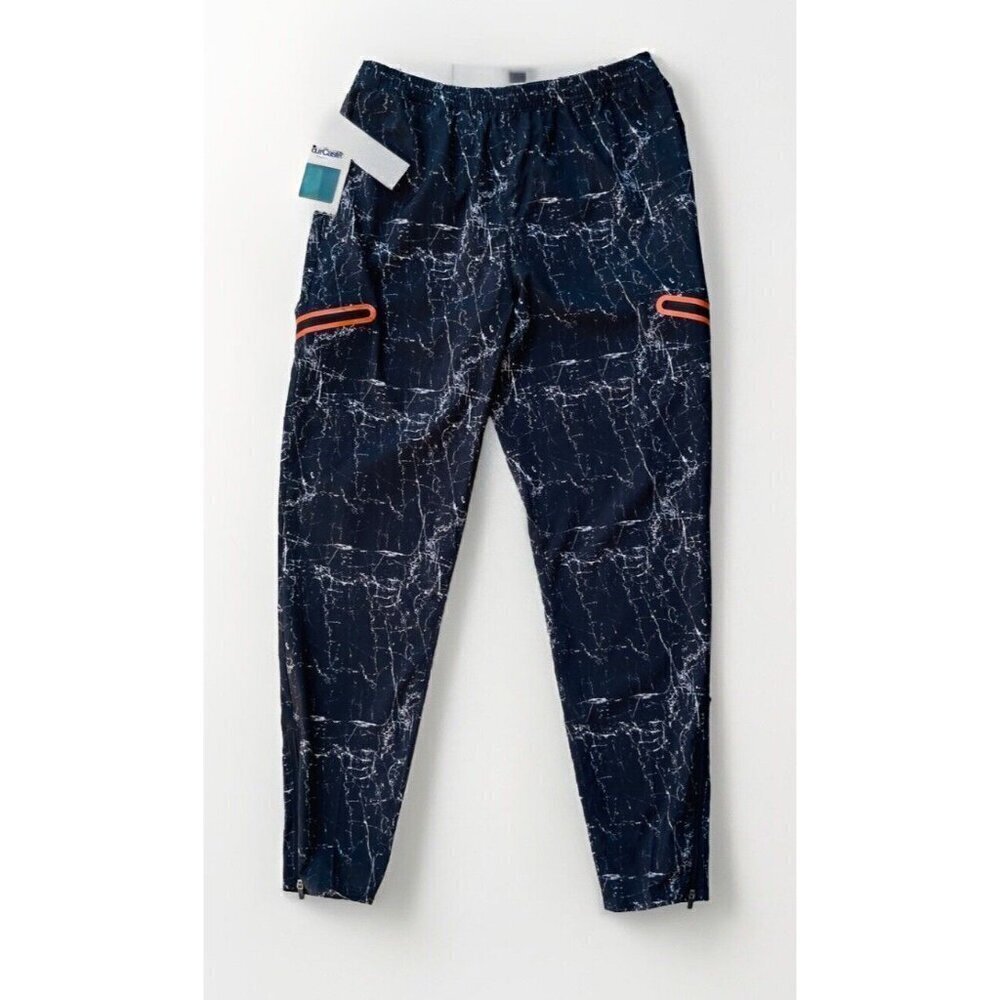 Our Caste Men Outdoor Moisture Wicking Fabric Coating Black Marble Pant Size S